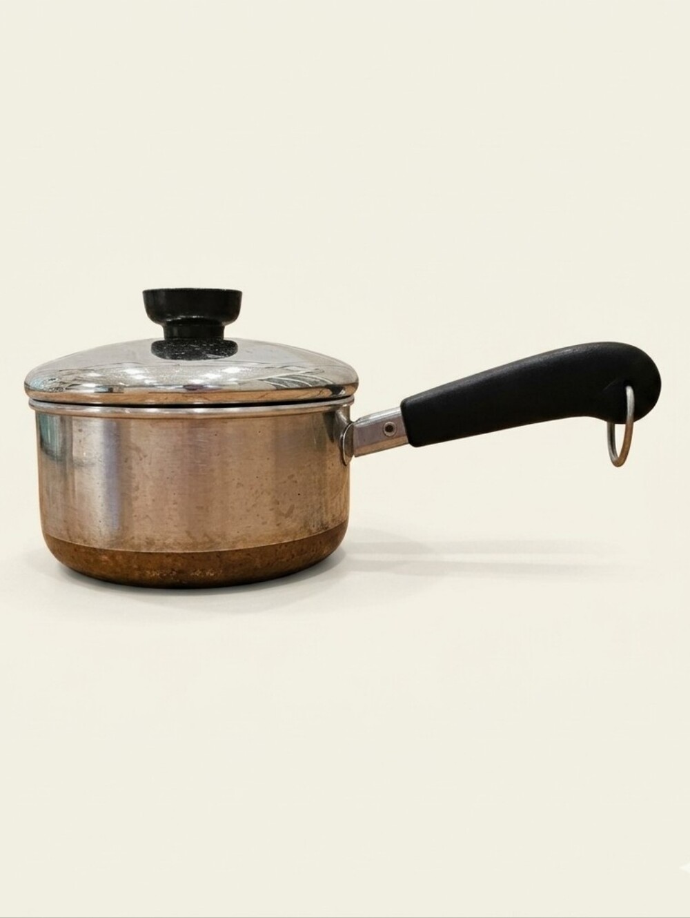 Vintage Revere Ware 1 Qt Saucepan Pot With Lid Copper Bottom 1988